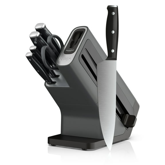 Ninja NeverDull 7-Piece Prep Knife System, Essential, Stainless Steel, Built-in Sharpener, K12007BRN