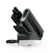 Ninja NeverDull Essential 14-Piece Knife System with Built-In Sharpener, Stain & Rust Resistant, K12014, Black