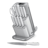 11-Piece Ninja NeverDull Razor-Sharp Knife System with Removable Sharpener (Light Gray)