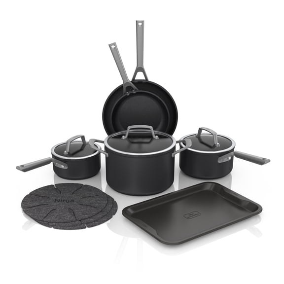 Open Box Ninja NeverStick Professional Hard-Anodized 12-Piece Cookware Set, C39012