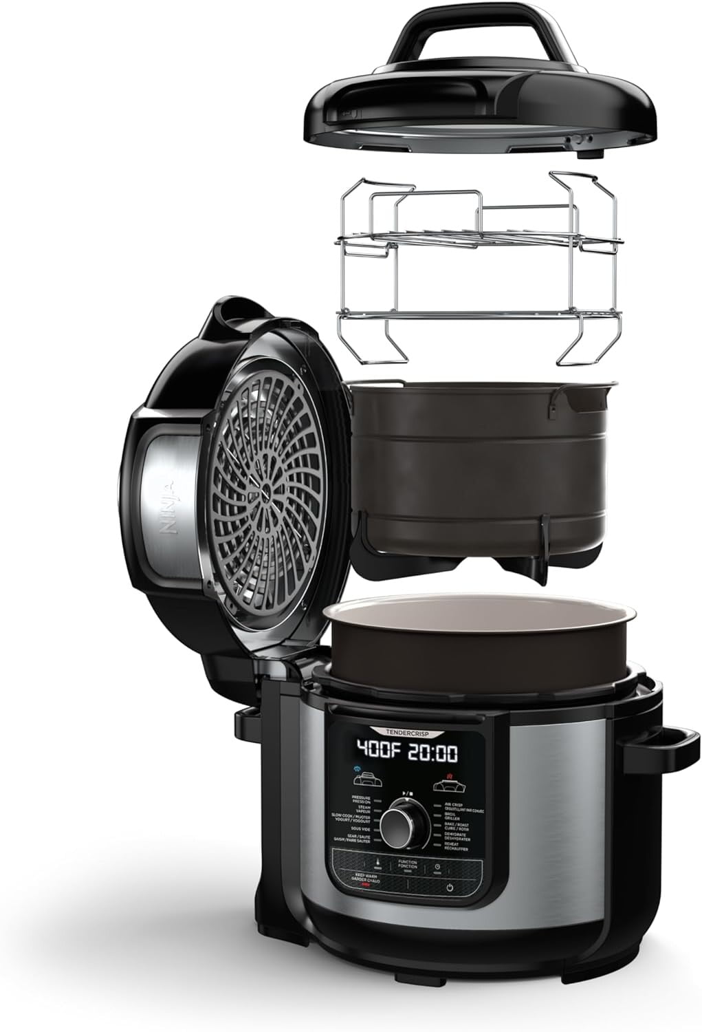 Foodi Deluxe 8 qt. Black Electric Pressure Cooker and Air Fryer Foodi Deluxe 8 qt. Black Electric Pressure Cooker and Air Fryer