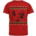 thumbnail image 1 of Ninja Ninjas Attack Ugly Christmas Sweater Mens Soft T Shirt Red MD, 1 of 1
