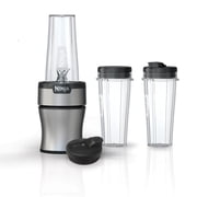Ninja Nutri-Blender Plus Compact Blender, 900PW, Frozen Drinks, Smoothies, Sauces & More, (3) 20 oz. To-Go Cups, (2) Spout Lids & (1) Storage Lid, Dishwasher Safe, BN301 Silver