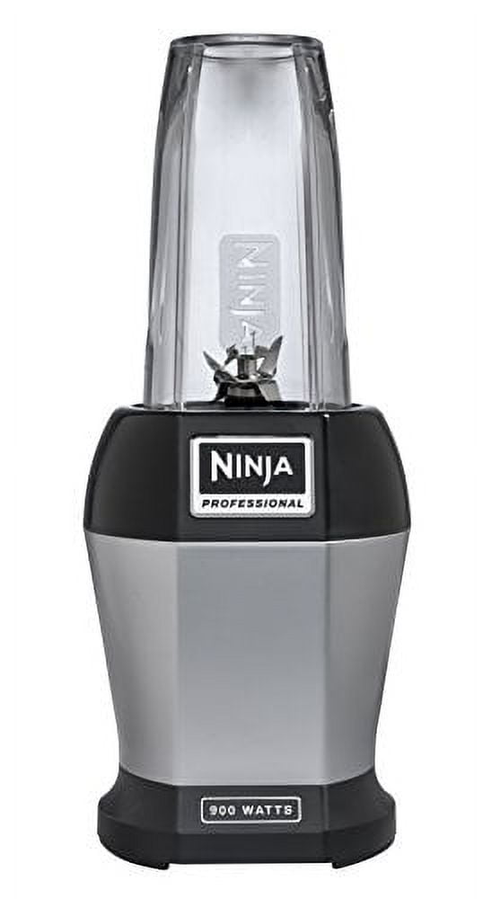 Ninja Nutri Pro Compact Personal Blender with 18 Oz. and 24 Oz. To Go Cups in a Black and Silver Finish Walmart
