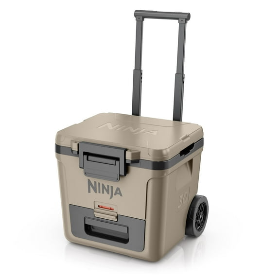 Ninja Outdoor FrostVault™ 30qt Wheeled Cooler with Cold Dry Zone, Charcoal Gray - FB230CS