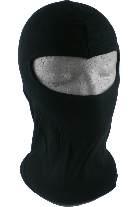 Oval Opening Mens Thin Face Ski Mask [Black]