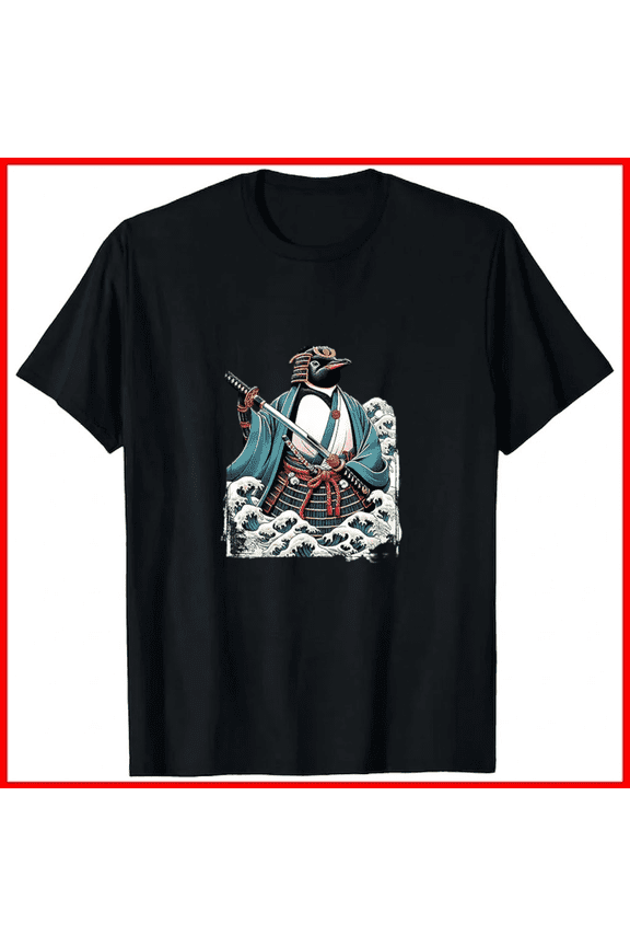 Ninja Penguin Samurai Linux Programming Nerd Warrior Tech Unisex T-Shirt, up to size 5XL