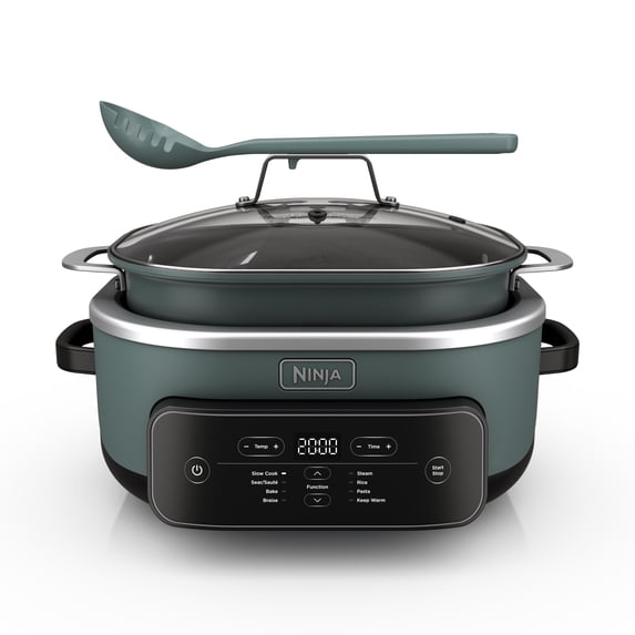 Ninja 8-in-1 PossibleCooker Plus 7.5 Qt Multi-Cooker, Slow Cooker, Steamer, Dutch Oven, MC2000 Sage Green