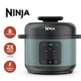 thumbnail interactive-video image 1 of Ninja HyperHeat 8-in-1 Electric Pressure Cooker, 6.5 Qt Multi-Cooker with SimpliServe Pot, 1200W, Sage Leaf, 1 of 14