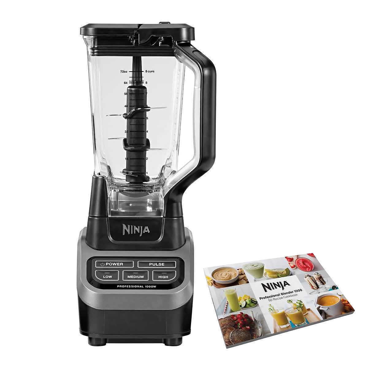  Ninja BL610 Professional 72 Oz Countertop Blender with 1000-Watt  Base and Total Crushing Technology for Smoothies, Ice and Frozen Fruit,  Black, 9.5 in L x 7.5 in W x 17 in
