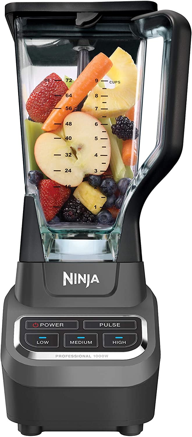 NINJA 72 oz. Single Speed Power Grey Blender with a Food Processer