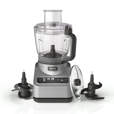 Ninja Professional 9 Cup Food Processor, 850 Watts, Auto-iQ 3 Presets, Chop, Dough, Slice, Shred, BN600 Silver