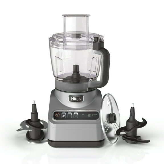 Ninja Professional 9 Cup Food Processor, 850 Watts, Auto-iQ 3 Presets, Chop, Dough, Slice, Shred, BN600 Silver