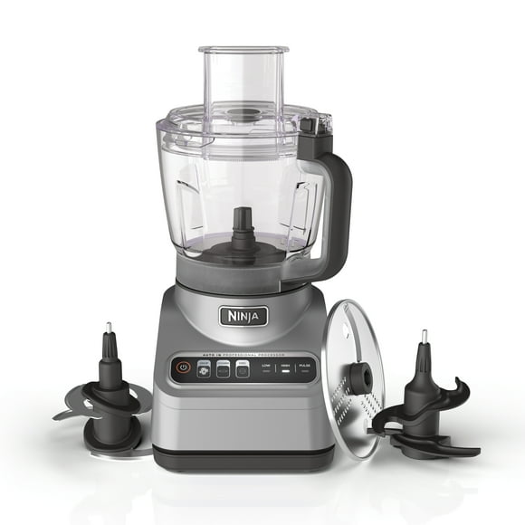 Ninja Professional 9 Cup Food Processor, 850 Watts, Auto-iQ 3 Presets, Chop, Dough, Slice, Shred, BN600 Silver