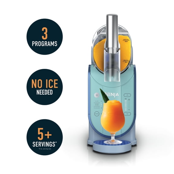 Ninja SLUSHi 72-Oz Frozen Drink Machine with RapidChill Technology, 3 Presets, Dishwasher Safe, Slushy Maker, FS300BL Blue