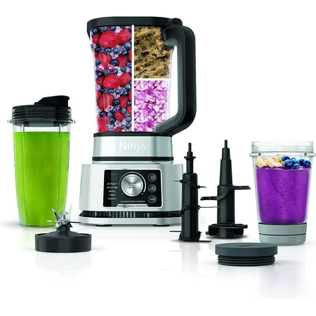 Ninja - Foodi Power Blender & Processor System, Smoothie Bowl Maker & Nutrient Extractor*, 1400WP smartTORQUE 6 Auto-iQ - Silver