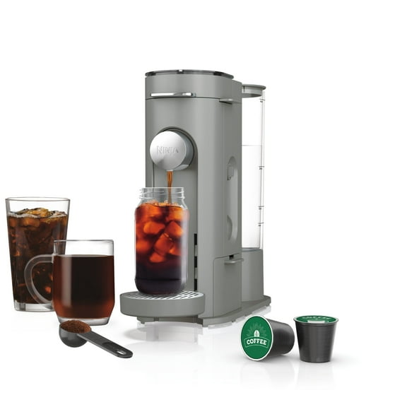 Ninja Single-Serve Pods & Grounds Hot and Iced Coffee Brewer with Rapid Cold Brew, PB045LG