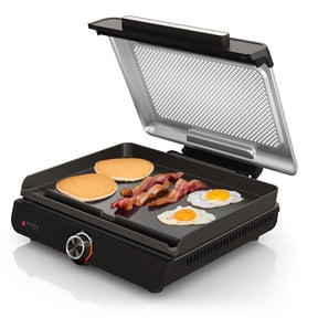 Ninja Sizzle 6-Serving Electric Indoor Griddle, Nonstick Flat Plate, GR100GDL, Black