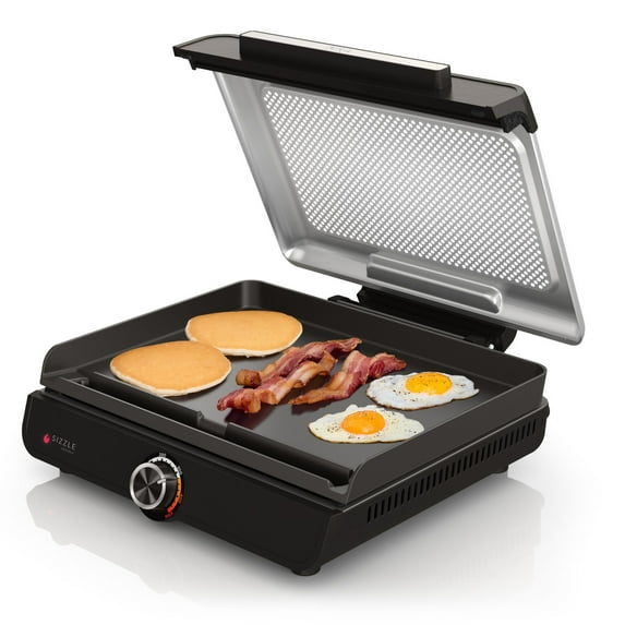Ninja Sizzle 4-6 Serving Indoor Electric Griddle w/ Nonstick Griddle Plate, Edge-to-Edge Heating, GR100GDL