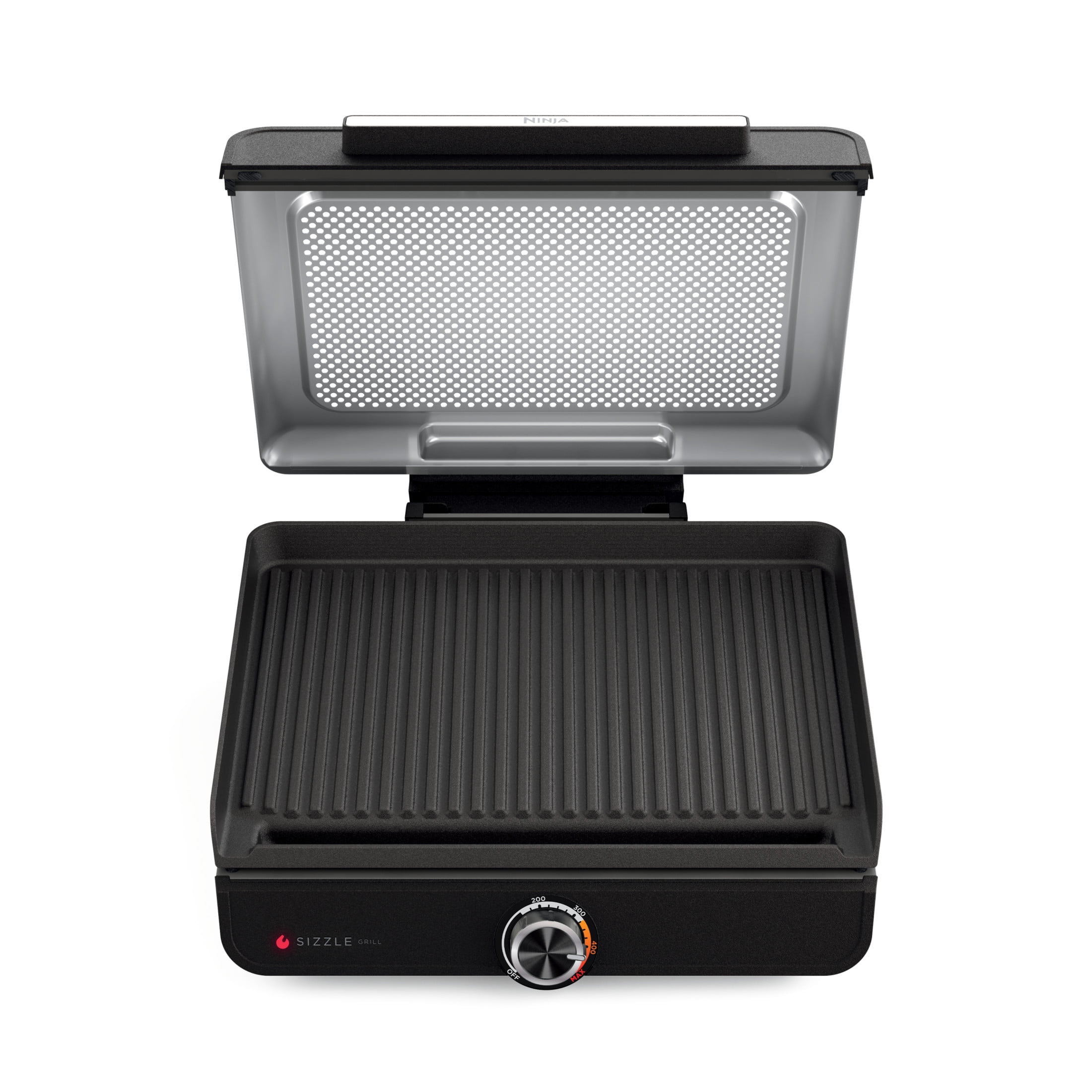 Ninja Sizzle GR100 Smokeless Indoor Kitchen Grill with Ninja Sizzle GR100 Smokeless Indoor Kitchen Grill with