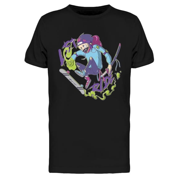 Ninja Skate Punk T-Shirt Men -Image by Shutterstock, Male Small