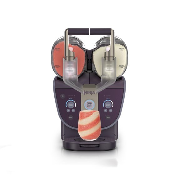 Ninja SLUSHi Twist 144-Oz Frozen Drink Machine, with Dual SlushAssist Technology, 10-Servings at Once, (2) 72-oz Vessels, FS701PU Purple
