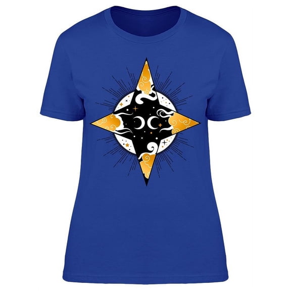 Ninja Star Moons T-Shirt Women -Image by Shutterstock, Female 3X-Large