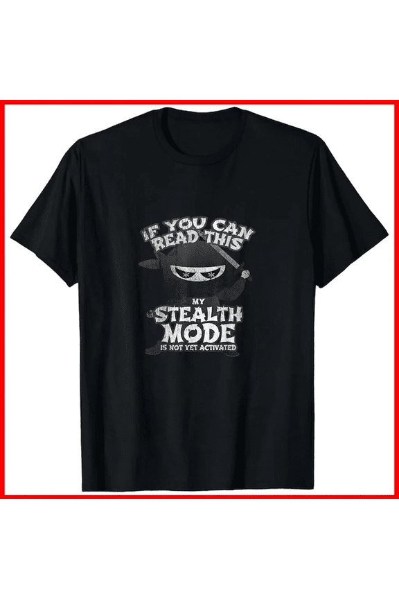 Ninja Stealth Humor Spy Back To School Gaming Squad Graphic Unisex T-Shirt, up to size 5XL
