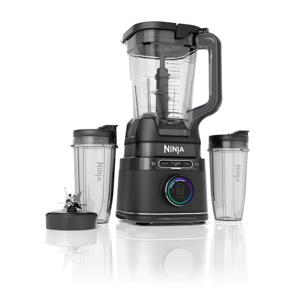 Ninja Power Blender Pro + Personal Single-Serve, BlendSense Technology, For Smoothies, Food & More, Compact Kitchen Countertop, 1800 P-Watts, 72 oz. Pitcher, (2) 24 oz. To-Go Cups, TB301 Black