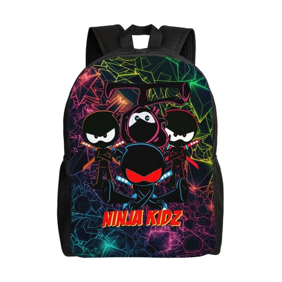 Ninja TV Kidz Large Backpack Lightweight Laptop Bag Daypack Bookbag Travel Backpack for Men Women