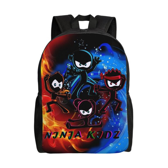 Ninja TV Kidz Lightweight Backpack Laptop Shoulders Bag Bookbag Daypack Travel Women Men