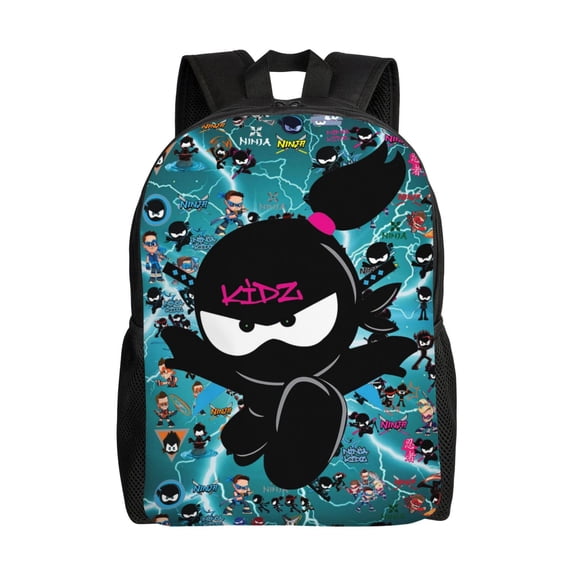 Ninja TV Kidz Lightweight Backpack Laptop Shoulders Bag Bookbag Daypack Travel Women Men