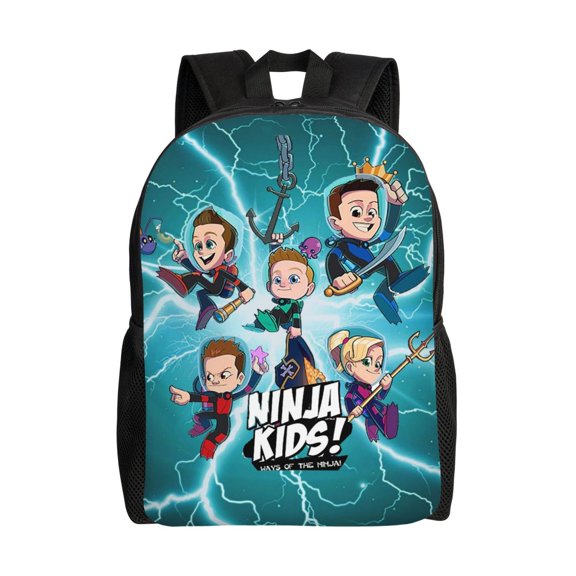 Ninja TV Kidz Lightweight Backpack Laptop Shoulders Bag Bookbag Daypack Travel Women Men