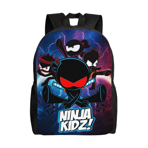 Ninja TV Kidz Lightweight Backpack Laptop Shoulders Bag Bookbag Daypack Travel Women Men