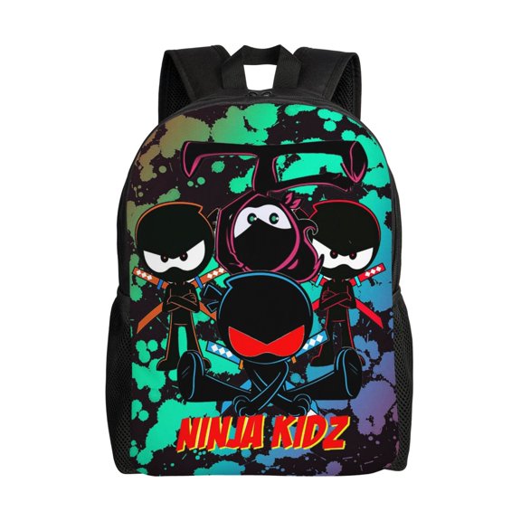 Ninja TV Kidz Lightweight Backpack Laptop Shoulders Bag Bookbag Daypack Travel Women Men