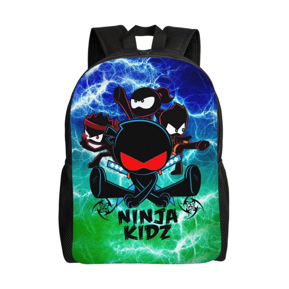 Ninja TV Kidz Lightweight Backpack Laptop Shoulders Bag Bookbag Daypack Travel Women Men