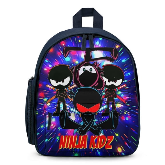 Ninja TV Kidz Lightweight Backpack Shoulder Bags Small Bookbag Daypack Travel Camping