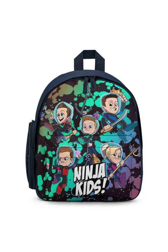 Ninja TV Kidz Lightweight Backpack Shoulder Bags Small Bookbag Daypack Travel Camping