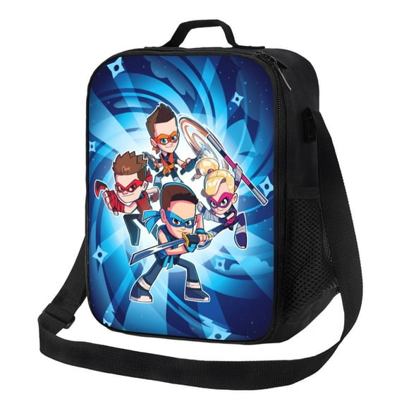 Ninja TV Kidz Reusable Lunch Bag Cooler Tote Bag Adjustable Shoulder Strap Insulated Lunch Box for Office Picnic Beach
