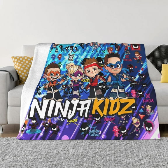 Ninja TV Kidz Soft Micro Fleece Blanket Throw Lightweight Flannel Blankets for Bed Couch Sofa