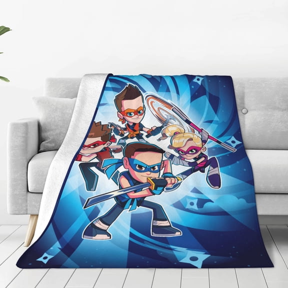 Ninja TV Kidz Soft Micro Fleece Blanket Throw Lightweight Flannel Blankets for Bed Couch Sofa