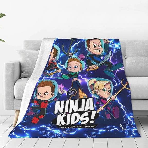 Ninja TV Kidz Soft Micro Fleece Cozy Throw Blanket Lightweight Fuzzy Flannel Blankets Sofa Decor Gifts