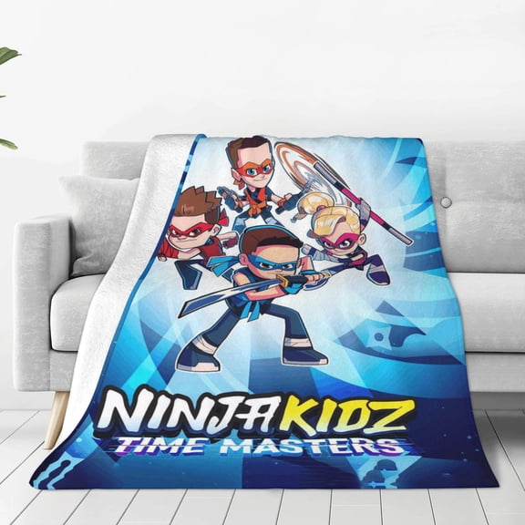Ninja TV Kidz Soft Micro Fleece Cozy Throw Blanket Lightweight Fuzzy Flannel Blankets Sofa Decor Gifts