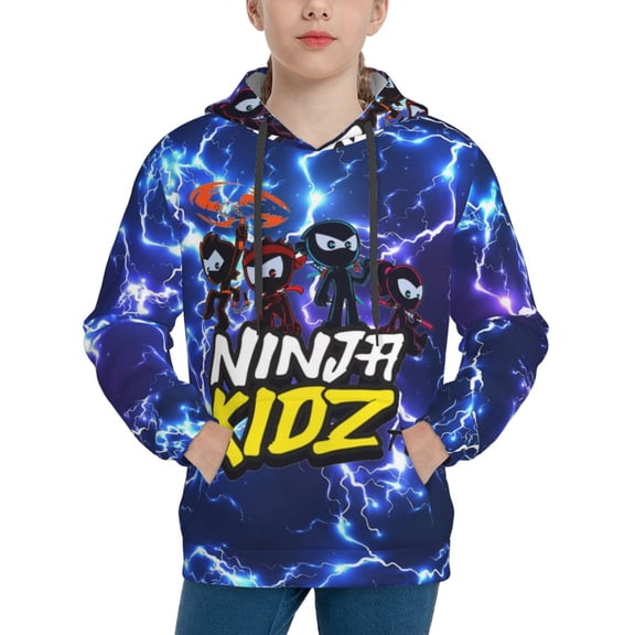 Ninja TV Kidz Youth Pullover Hooded Graphic Sweatshirts Long Sleeve Casual Hoodies Teen