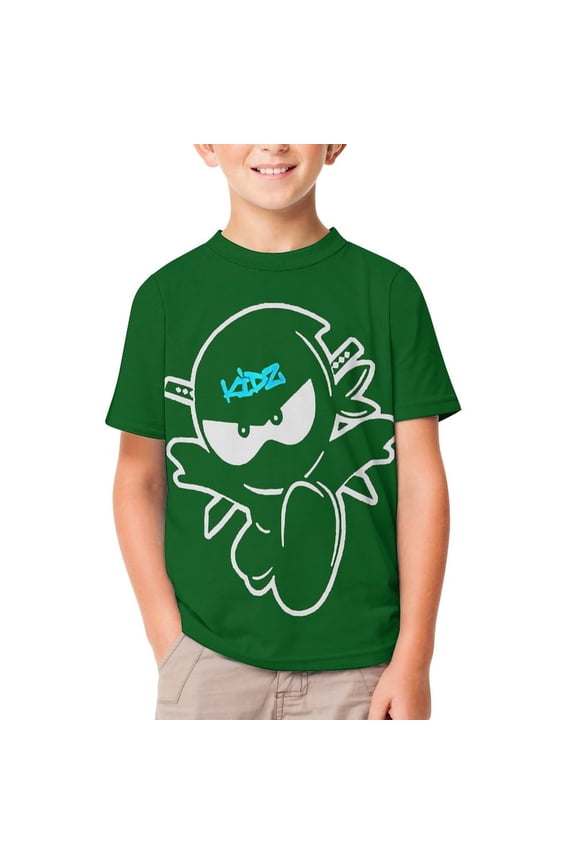 Ninja TV Kidz Youth T-shirt Short Sleeve Cotton Shirts Graphic Tees Tops Teen