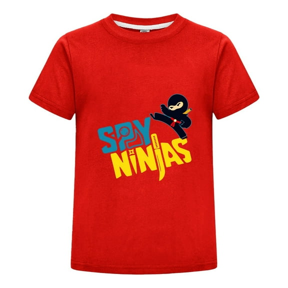 Ninja-Themed Kids T-Shirt – Ninja Kidz Characters Graphic Tee – Breathable Cotton Summer Shirt for Boys and Girls