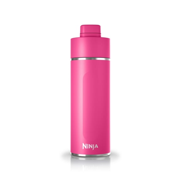 Ninja Thirsti 18oz. Travel Water Bottle, Stainless Steel, Leak Proof, 24 Hours Cold, Pink