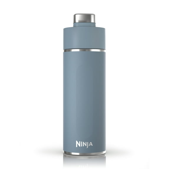Ninja Thirsti 18oz Travel Water Bottle, Stainless Steel, Leak Proof, 24 Hours Cold, Blue, DW1801BL