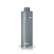 Ninja Thirsti 24 oz Travel Water Bottle, Stainless Steel, Leak Proof, 24 Hours Cold, Ash Gray