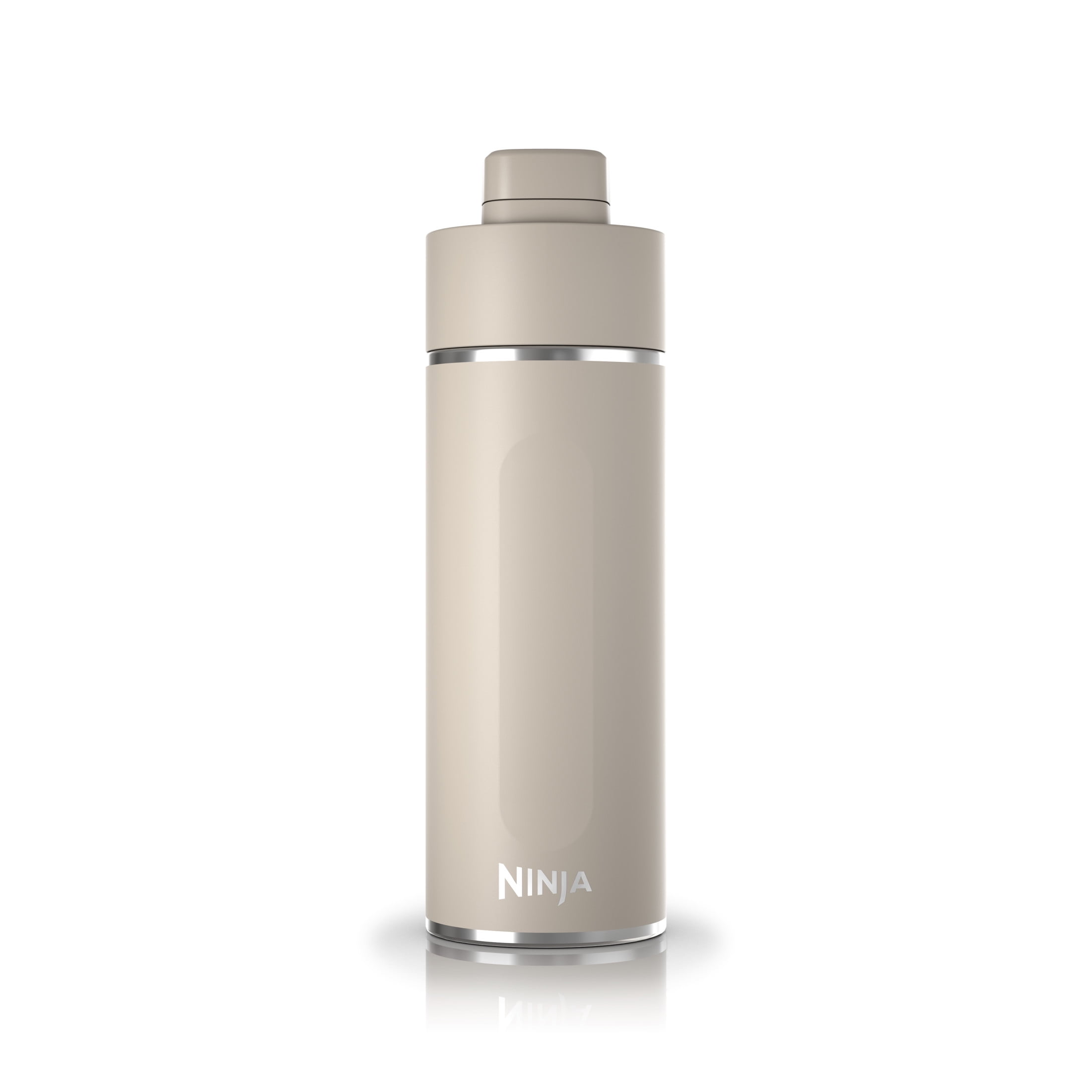 Ninja Thirsti 24oz. Travel Bottle, Leak Proof Stainless Steel Insulated Tumbler for Carbonated Sparkling Drinks, Sandstone
